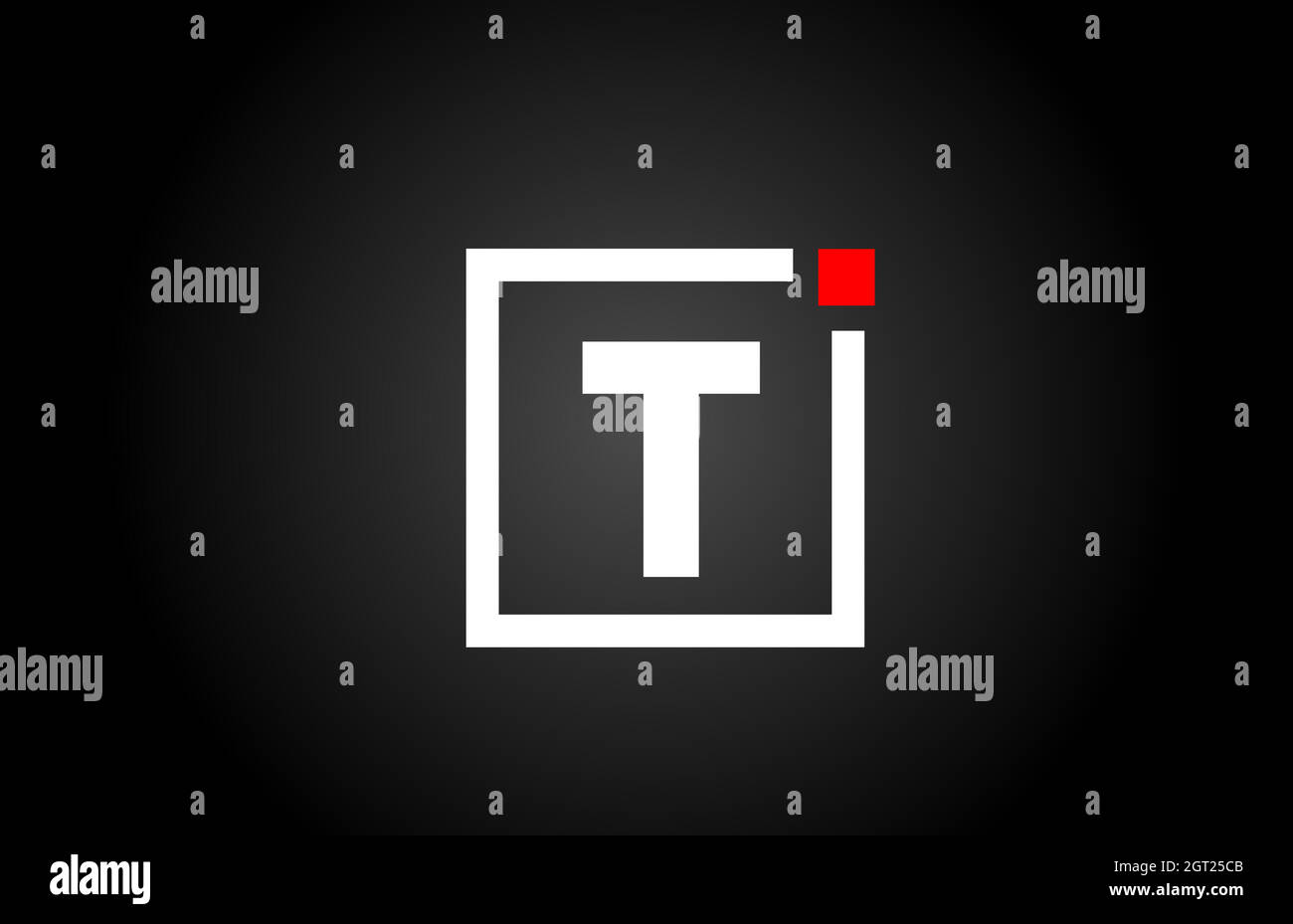 T alphabet letter logo icon in black and white color. Company and ...