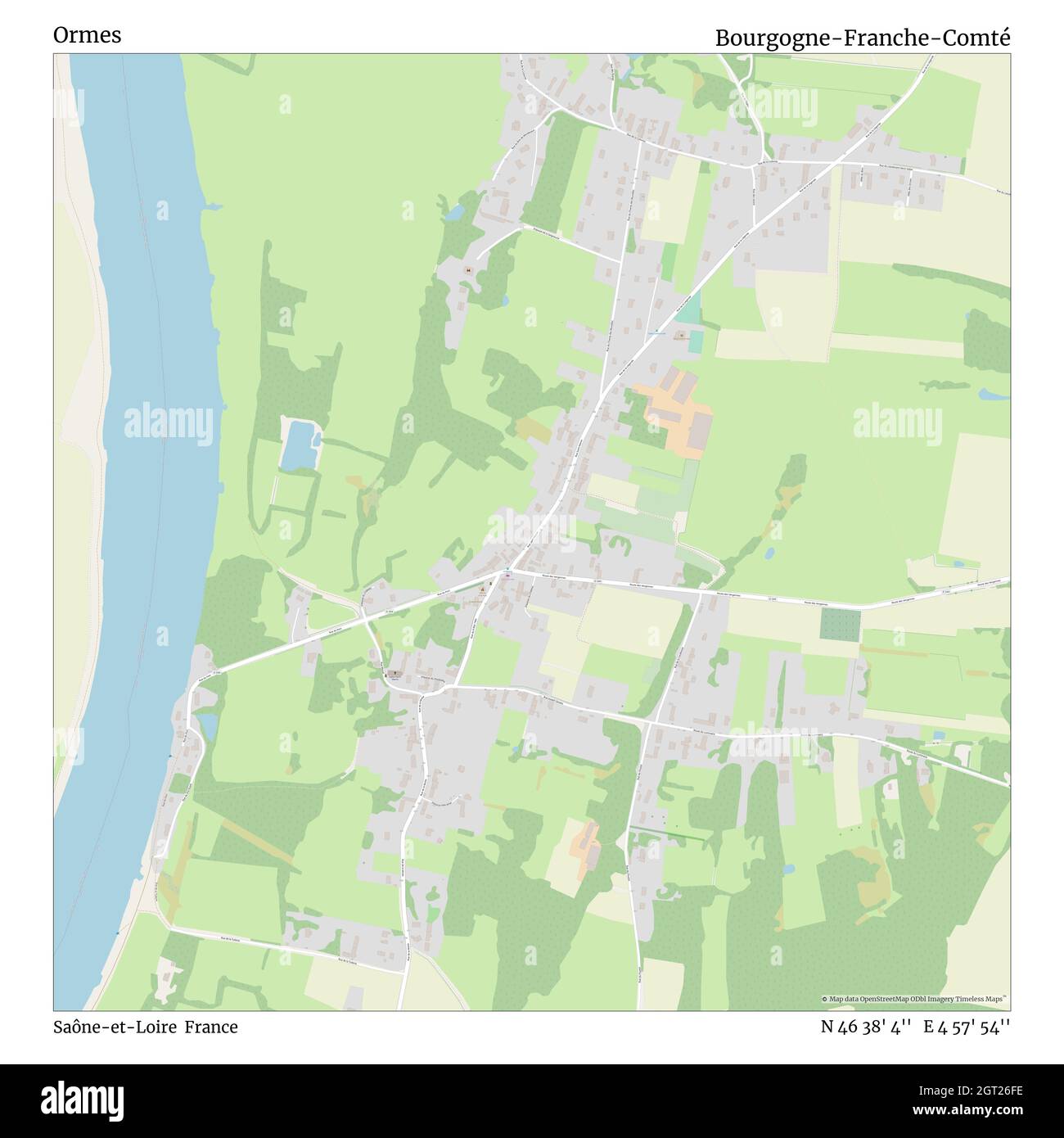 Saone Et Loire Map Ormes, Saône-Et-Loire, France, Bourgogne-Franche-Comté, N 46 38' 4'', E 4  57' 54'', Map, Timeless Map Published In 2021. Travelers, Explorers And  Adventurers Like Florence Nightingale, David Livingstone, Ernest  Shackleton, Lewis And Clark