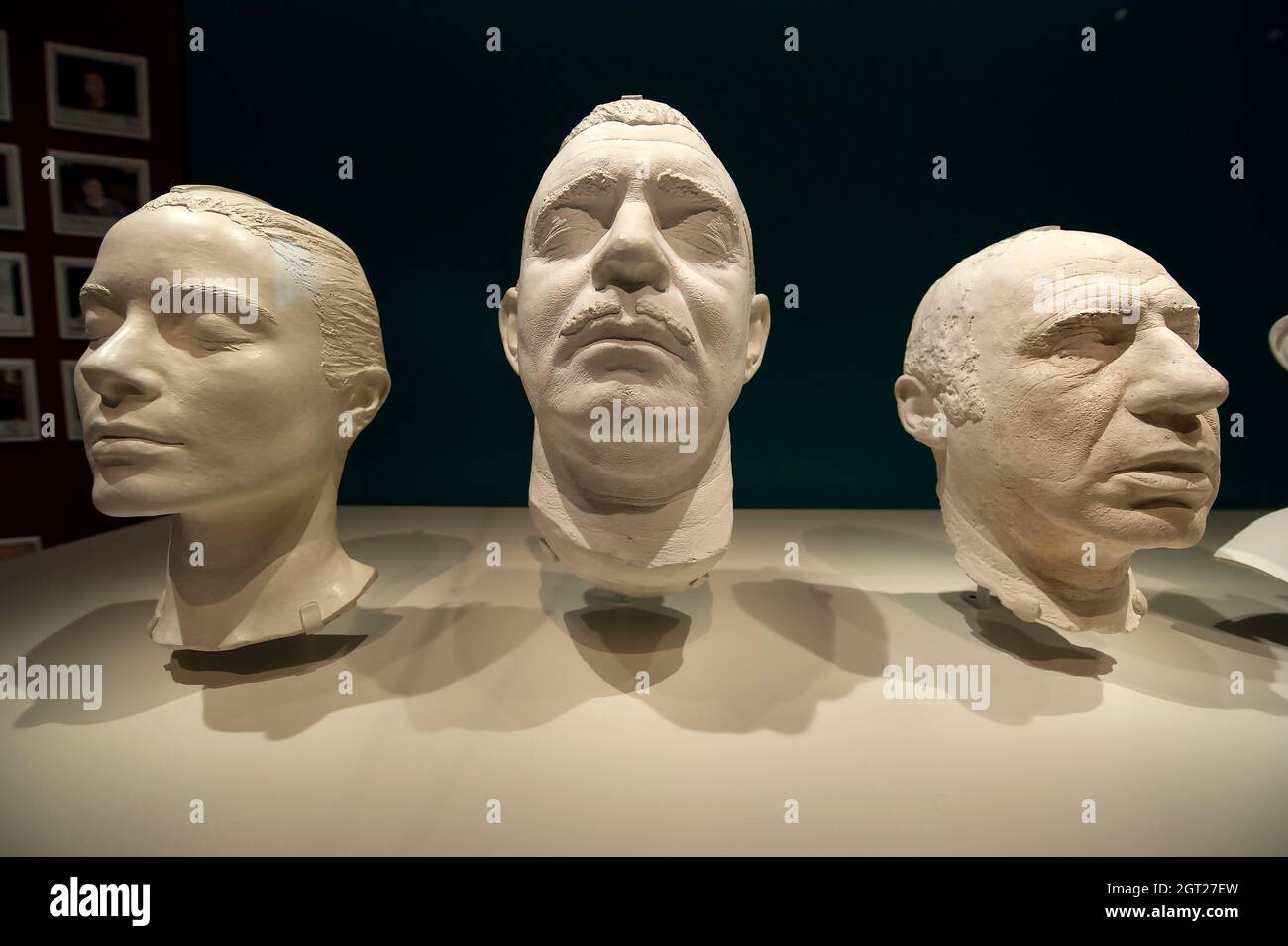 Life casts of Grace Kelly, Clark Gable and Mel Brooks on display at the Dorothy's ruby slippers from the Wizard of Oz at the Academy Museum of Motion Stock Photo