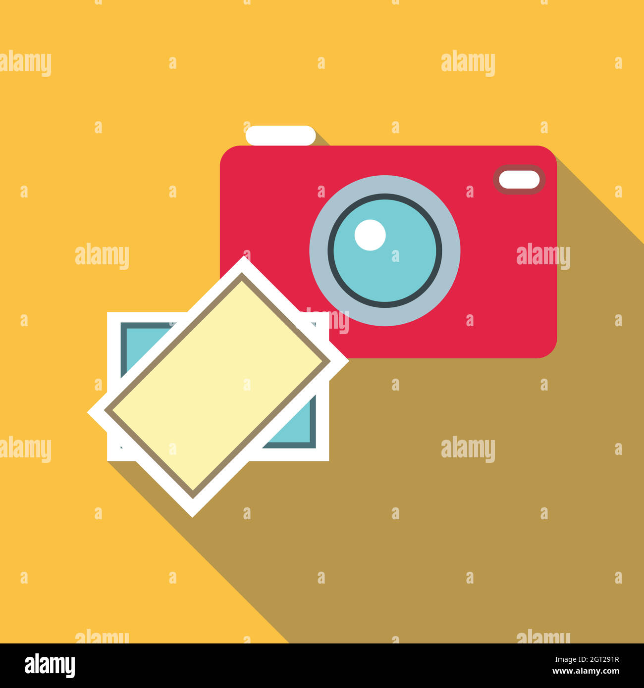 Photos icon, flat style Stock Vector