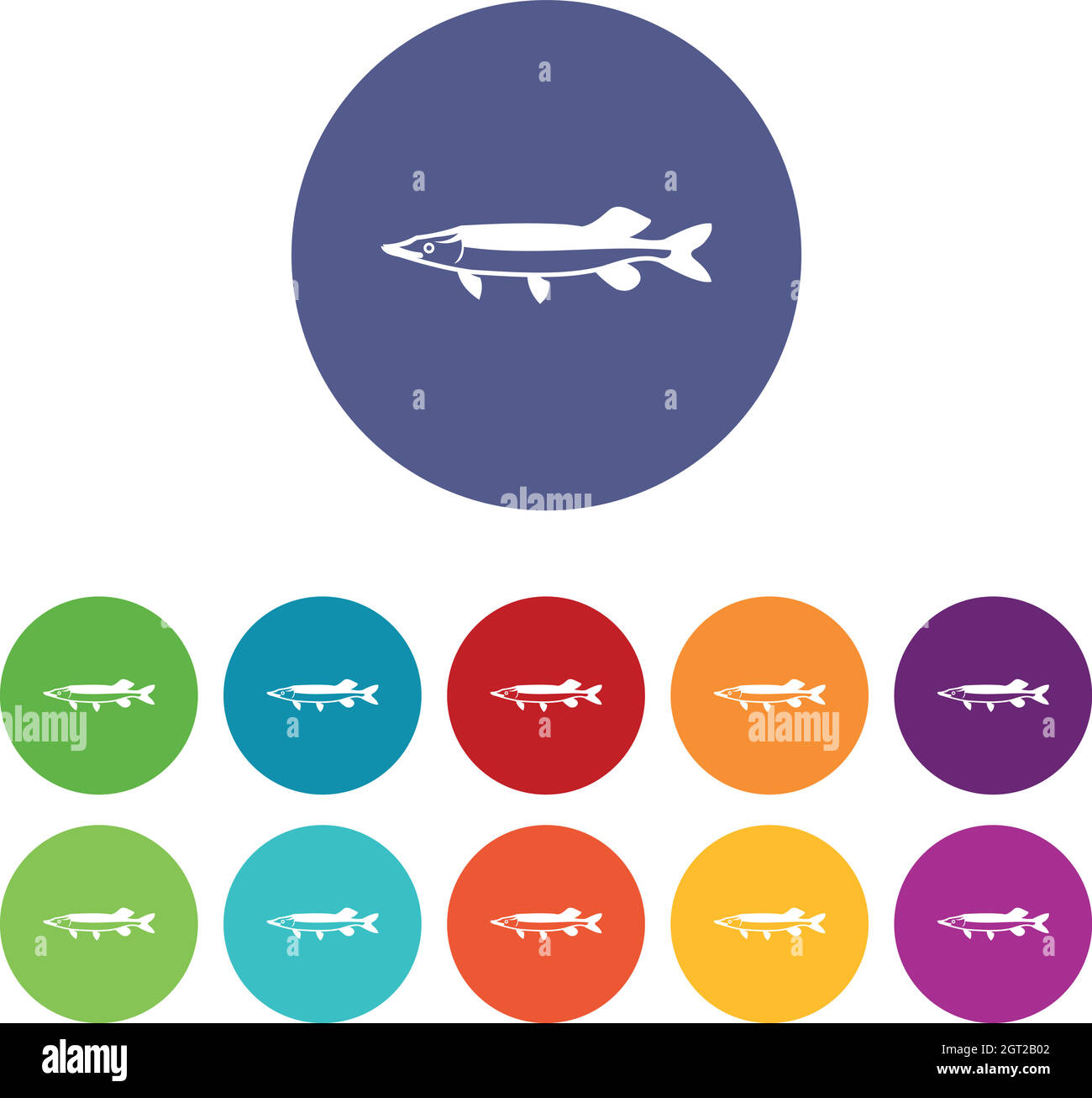 Saury set icons Stock Vector