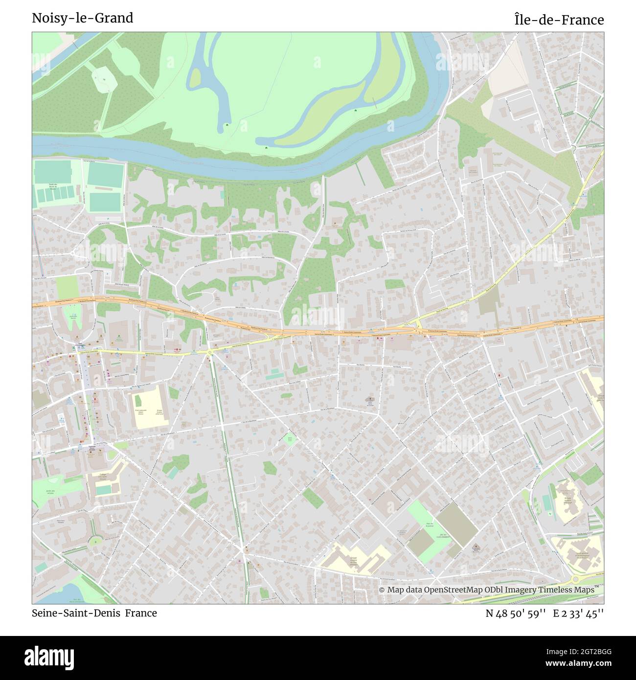 Seine Saint Denis Map Noisy-Le-Grand, Seine-Saint-Denis, France, Île-De-France, N 48 50' 59'', E  2 33' 45'', Map, Timeless Map Published In 2021. Travelers, Explorers And  Adventurers Like Florence Nightingale, David Livingstone, Ernest  Shackleton, Lewis And Clark