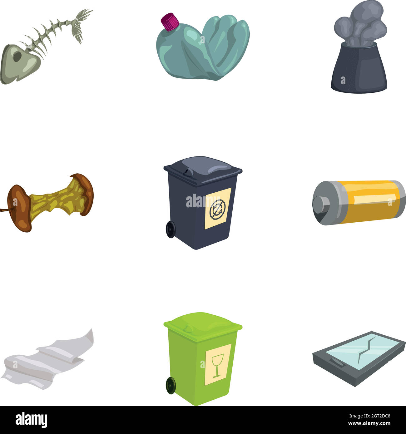 Trash bin icon set simple design Stock Vector Image & Art - Alamy