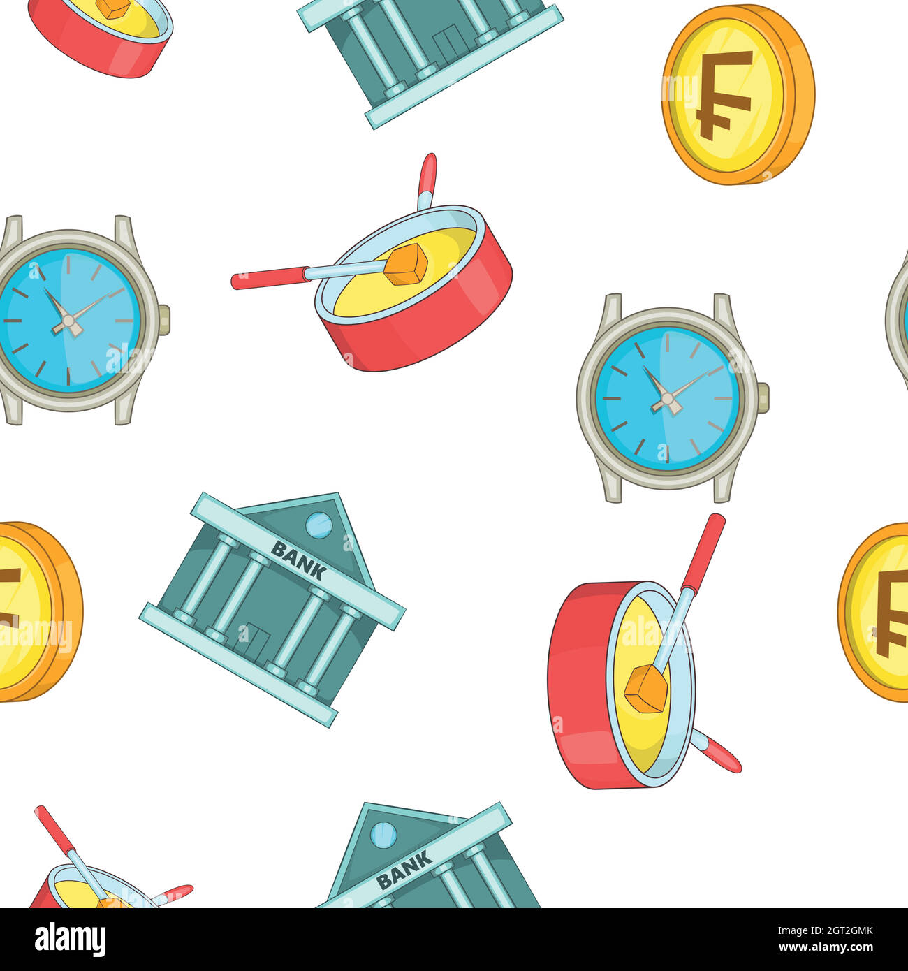 Holiday in Switzerland pattern, cartoon style Stock Vector