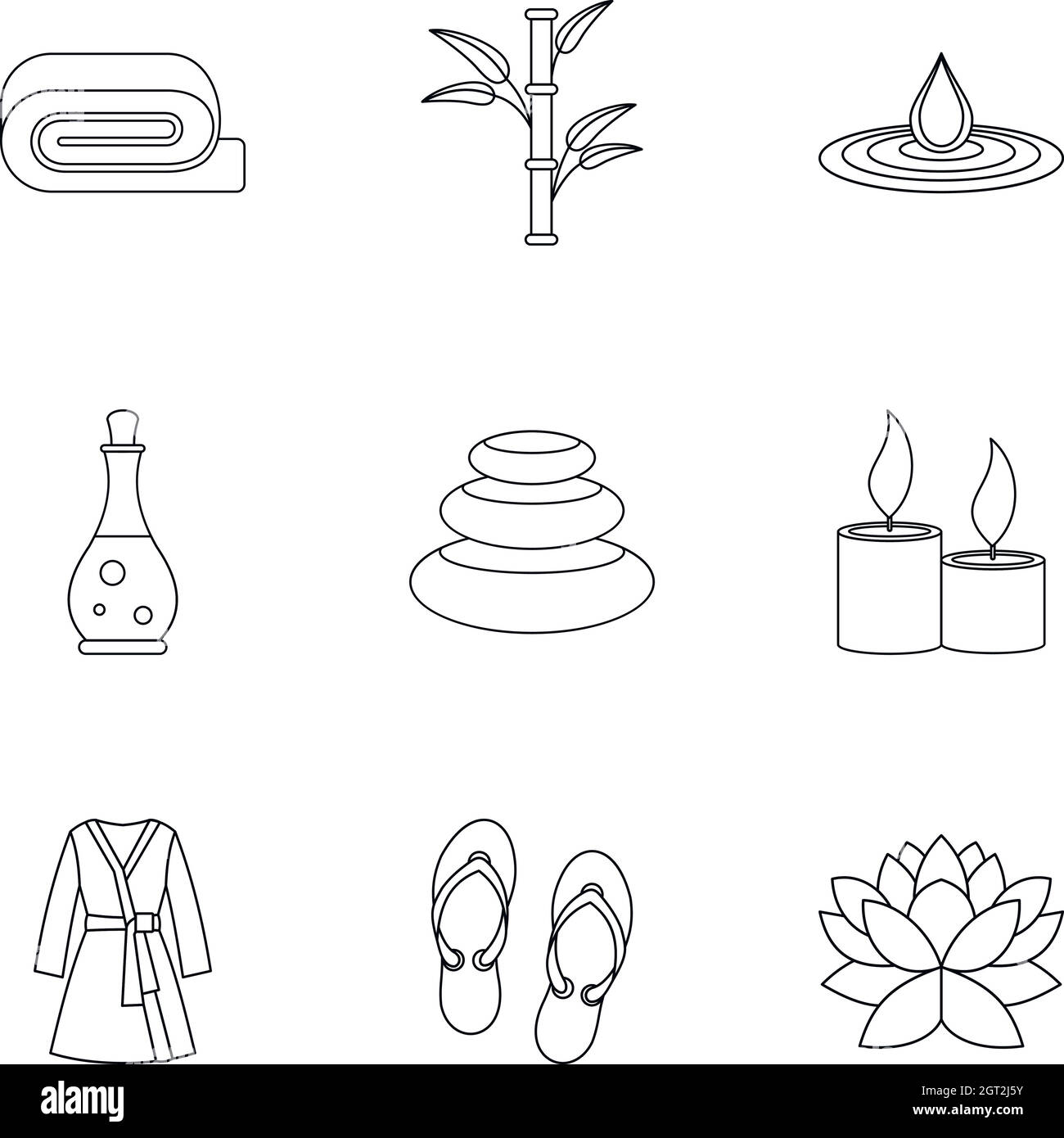 Beauty salon icons set, outline style Stock Vector Image & Art - Alamy
