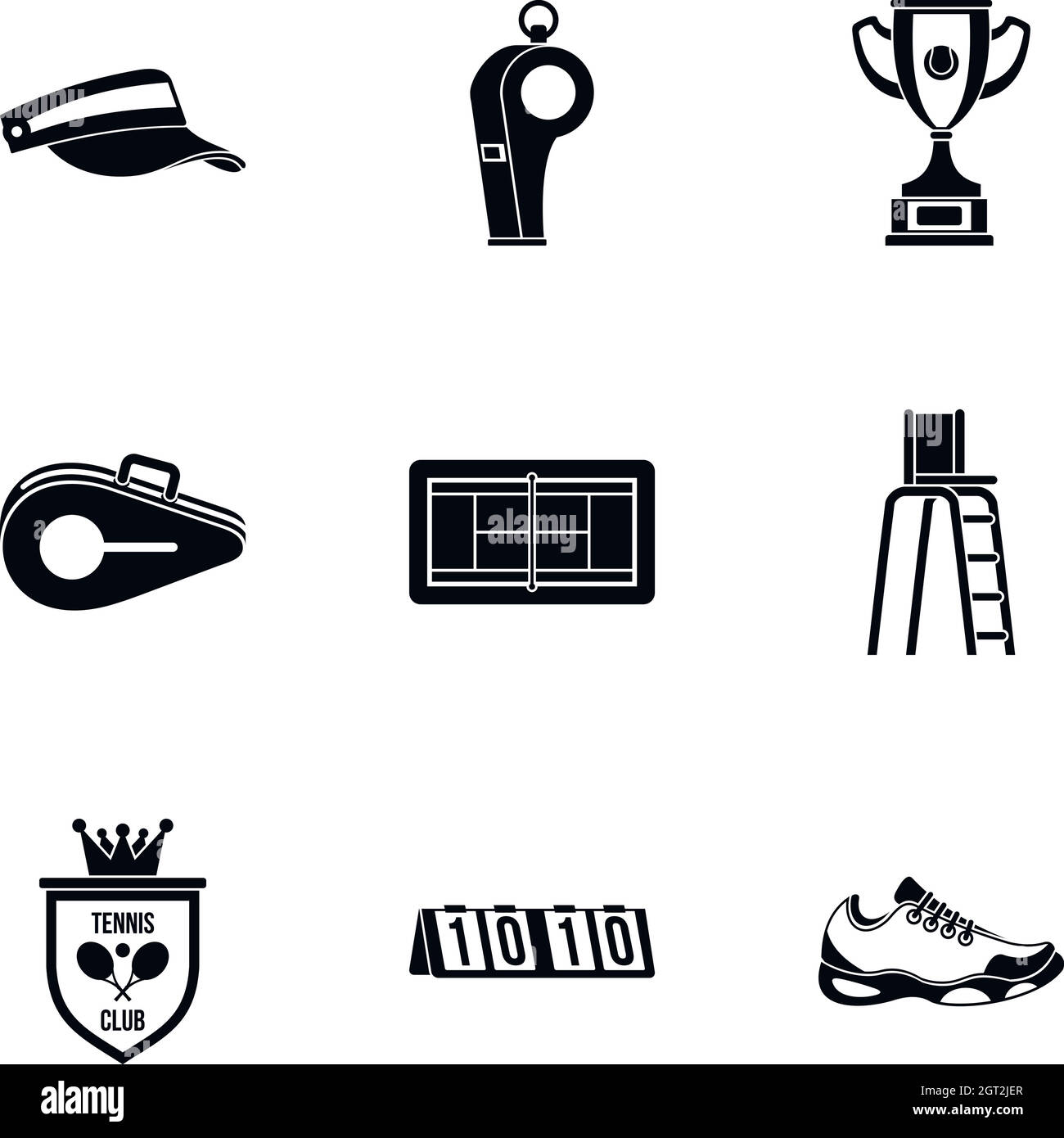 Tennis icons set, simple style Stock Vector Image & Art Alamy