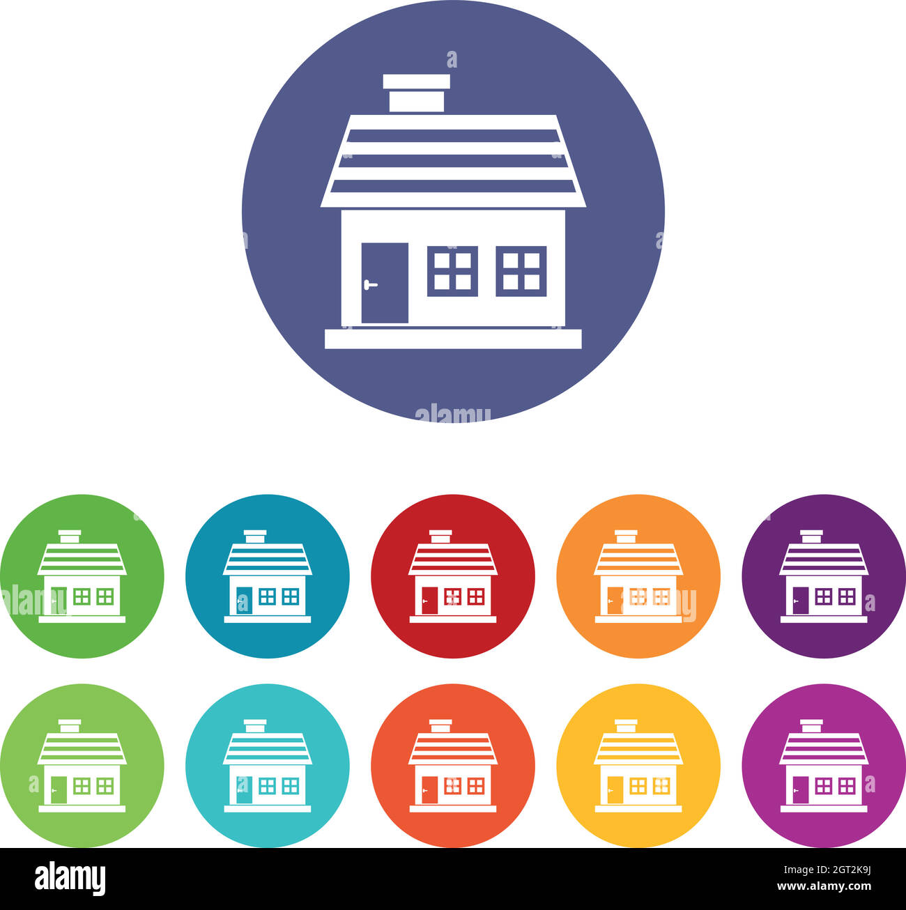 One-storey house set icons Stock Vector Image & Art - Alamy