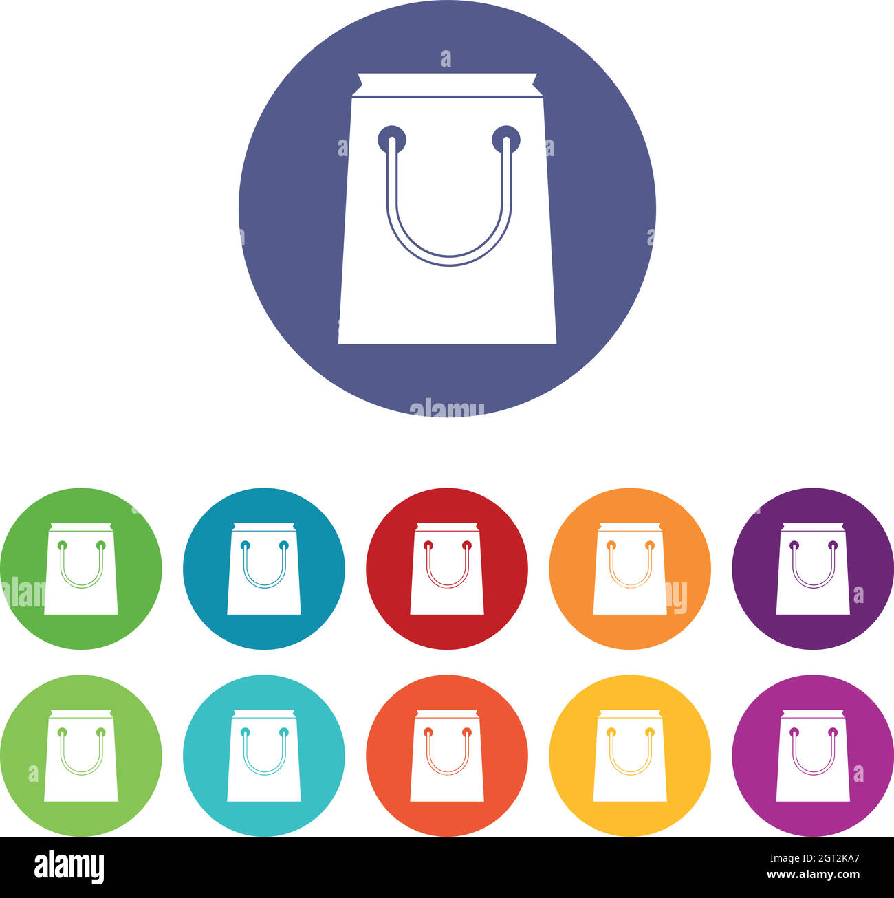 Paper bag set icons Stock Vector