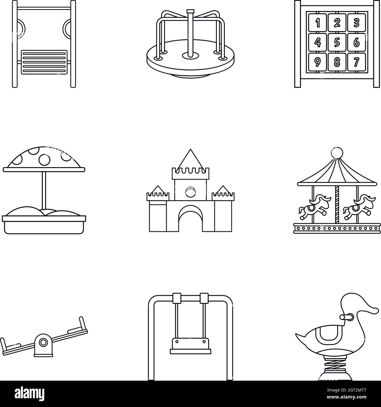 Kids games icons set, outline style Stock Vector Image & Art - Alamy