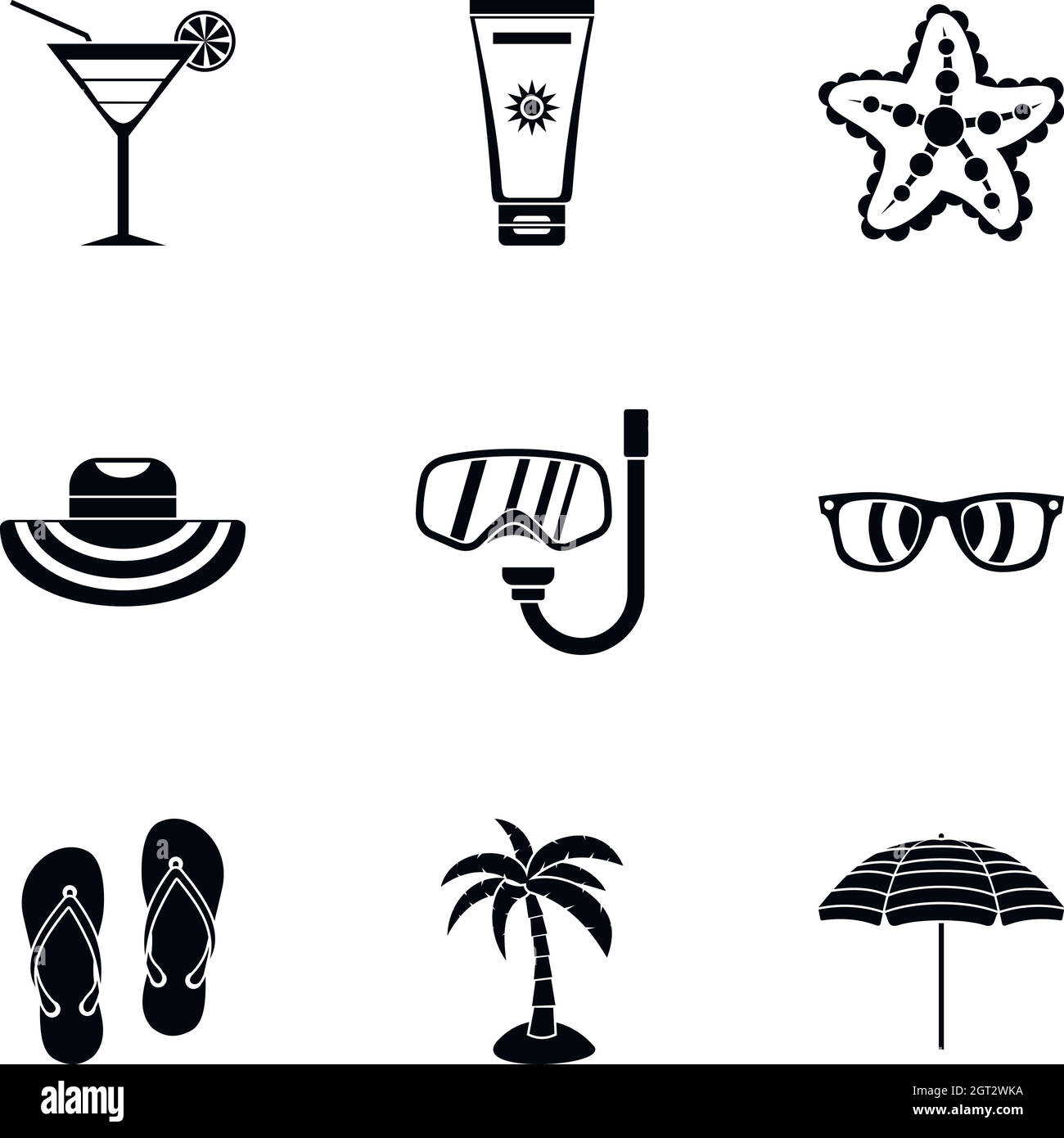 Coast icons set, simple style Stock Vector Image & Art - Alamy