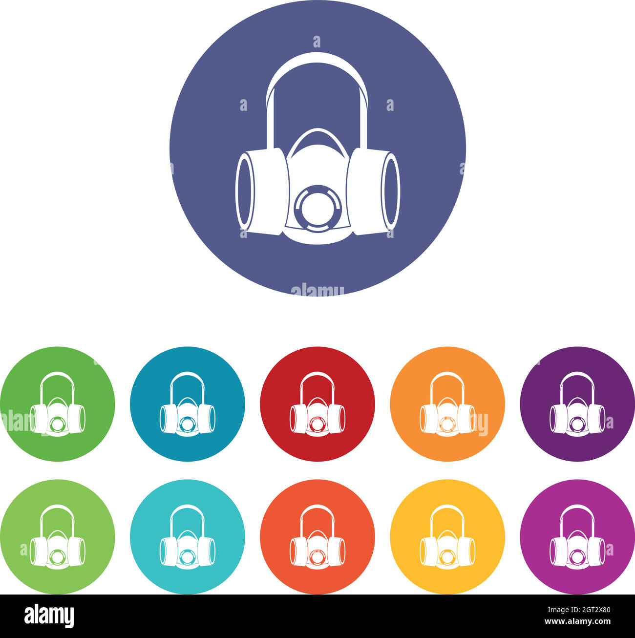 Respirator set icons Stock Vector Image & Art Alamy