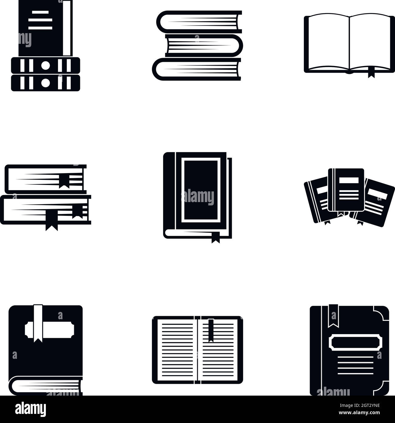 Library icons set, simple style Stock Vector Image & Art - Alamy