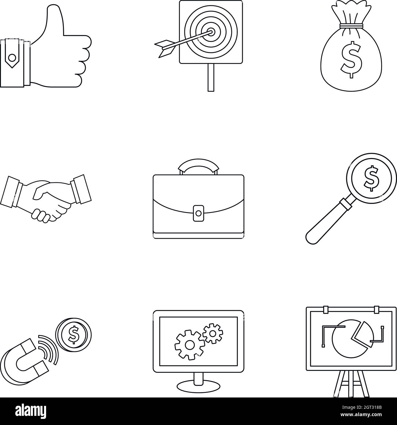 Advertising icons set, outline style Stock Vector Image & Art - Alamy