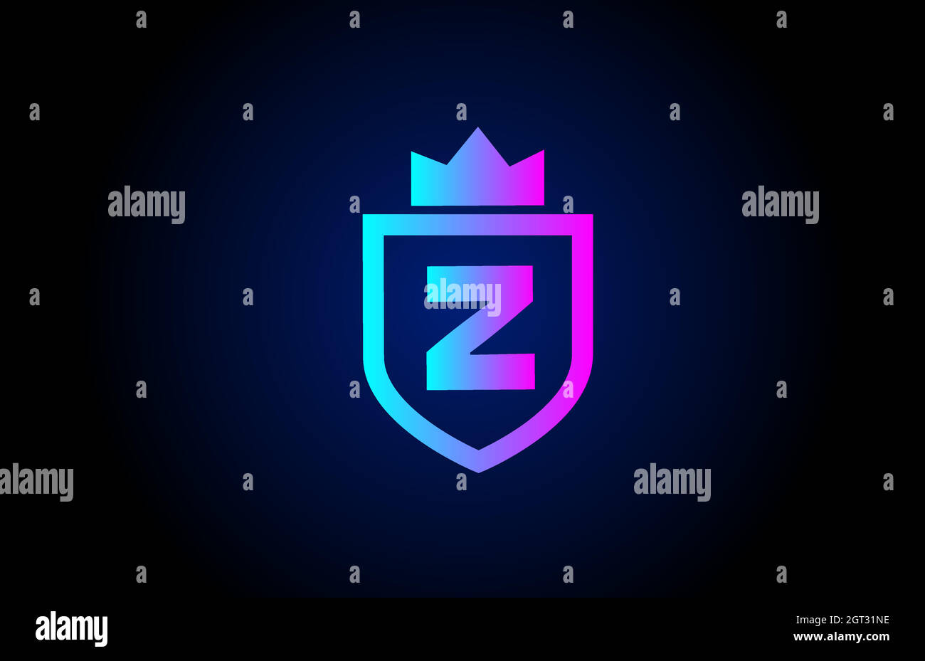 royal Z alphabet letter icon logo for business. Company design with ...
