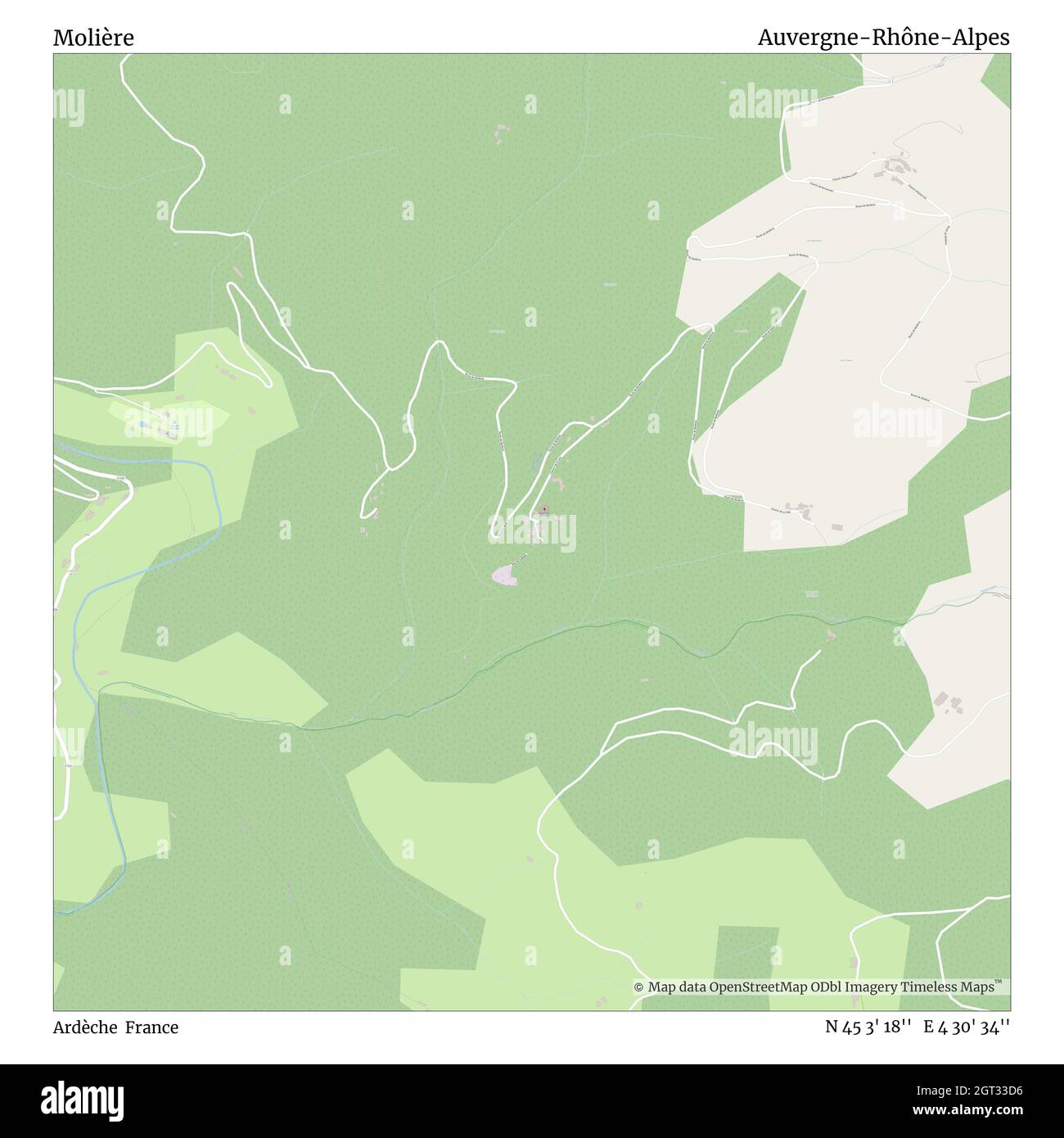 Molière, Ardèche, France, Auvergne-Rhône-Alpes, N 45 3' 18'', E 4 30 ...