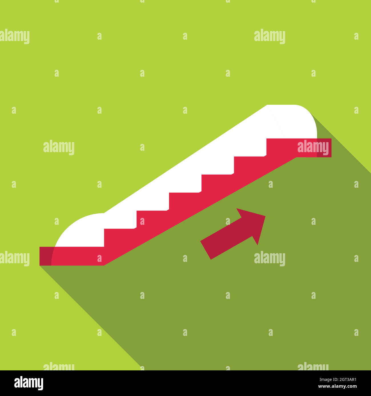 Escalator icon, flat style Stock Vector