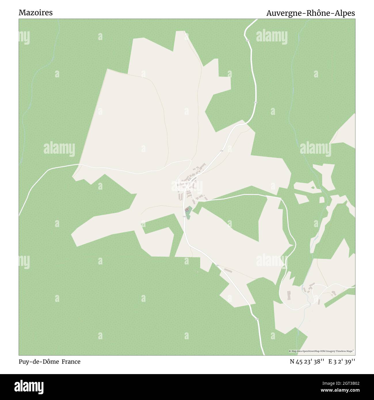 Puy De Dome Map Mazoires, Puy-De-Dôme, France, Auvergne-Rhône-Alpes, N 45 23' 38'', E 3 2'  39'', Map, Timeless Map Published In 2021. Travelers, Explorers And  Adventurers Like Florence Nightingale, David Livingstone, Ernest  Shackleton, Lewis And Clark