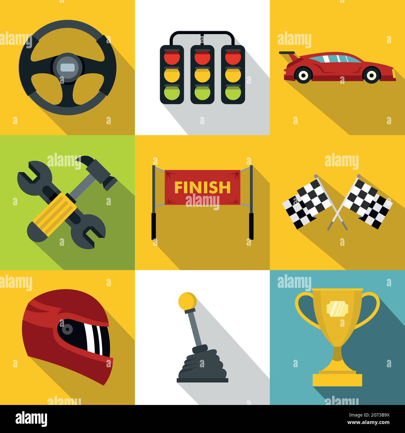 Speed cars icons set, flat style Stock Vector Image & Art - Alamy