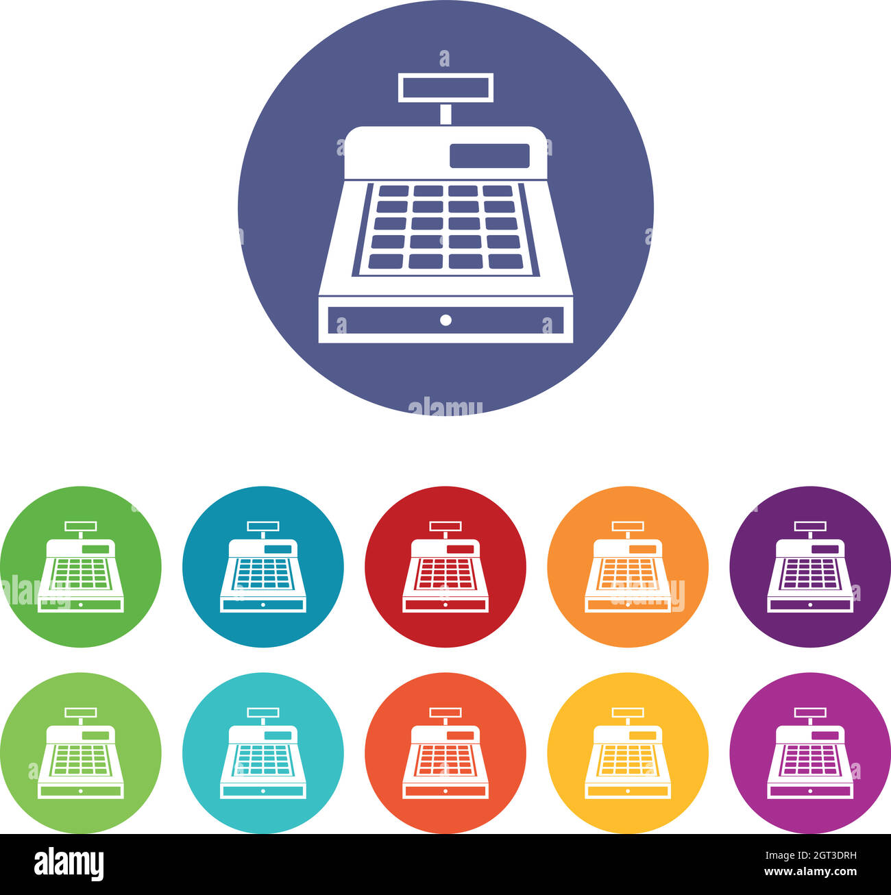Cash register set icons Stock Vector Image & Art Alamy