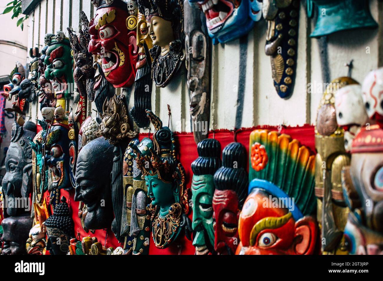 Masks For Sale At Market Stock Photo