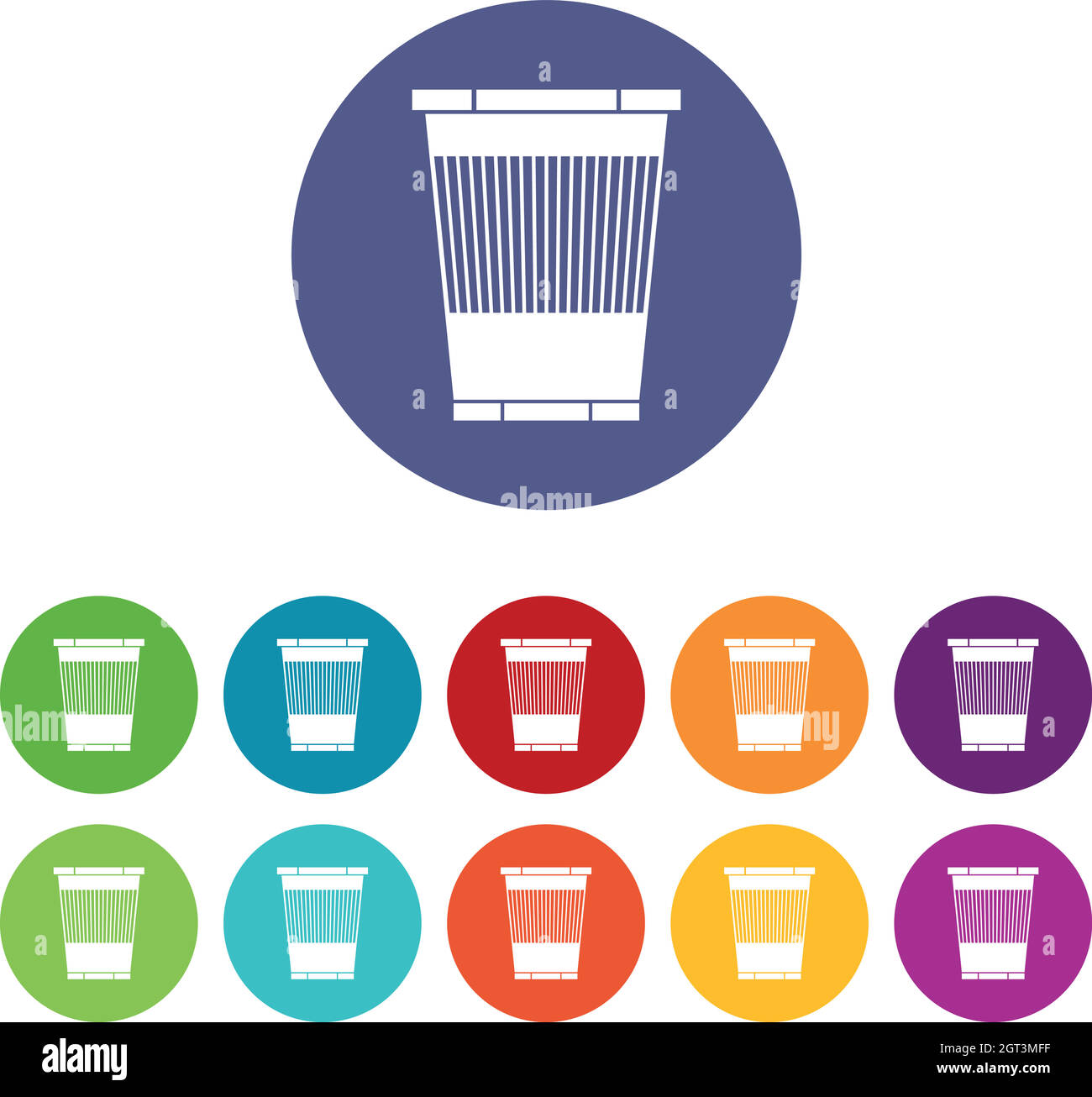 Trash can set icons Stock Vector Image & Art - Alamy