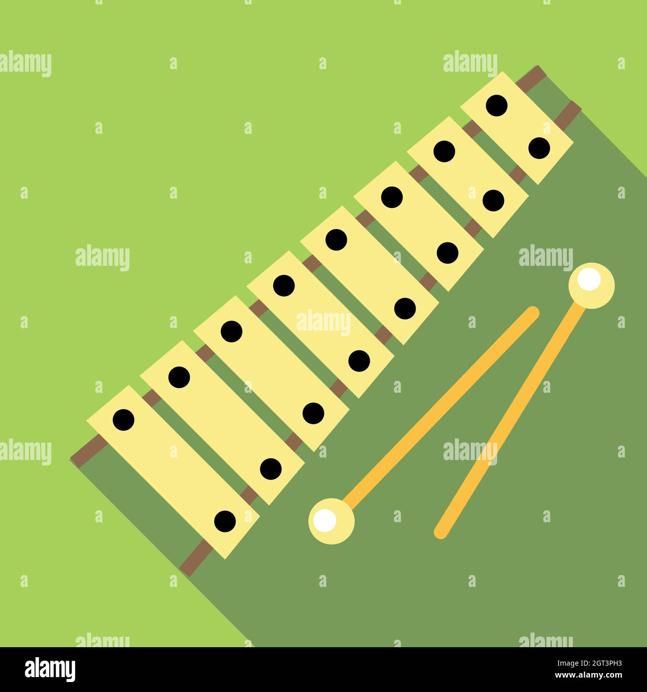 Xylophone icon, flat style Stock Vector Image & Art Alamy