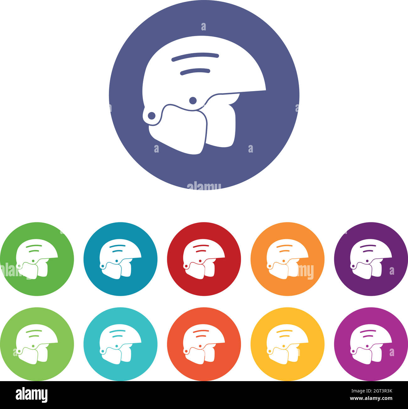 Snowboard helmets set icons Stock Vector Image & Art Alamy