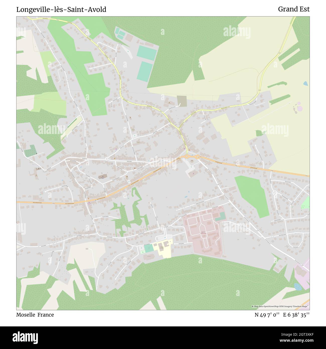 St Avold France Map Longeville-Lès-Saint-Avold, Moselle, France, Grand Est, N 49 7' 0'', E 6  38' 35'', Map, Timeless Map Published In 2021. Travelers, Explorers And  Adventurers Like Florence Nightingale, David Livingstone, Ernest  Shackleton, Lewis And