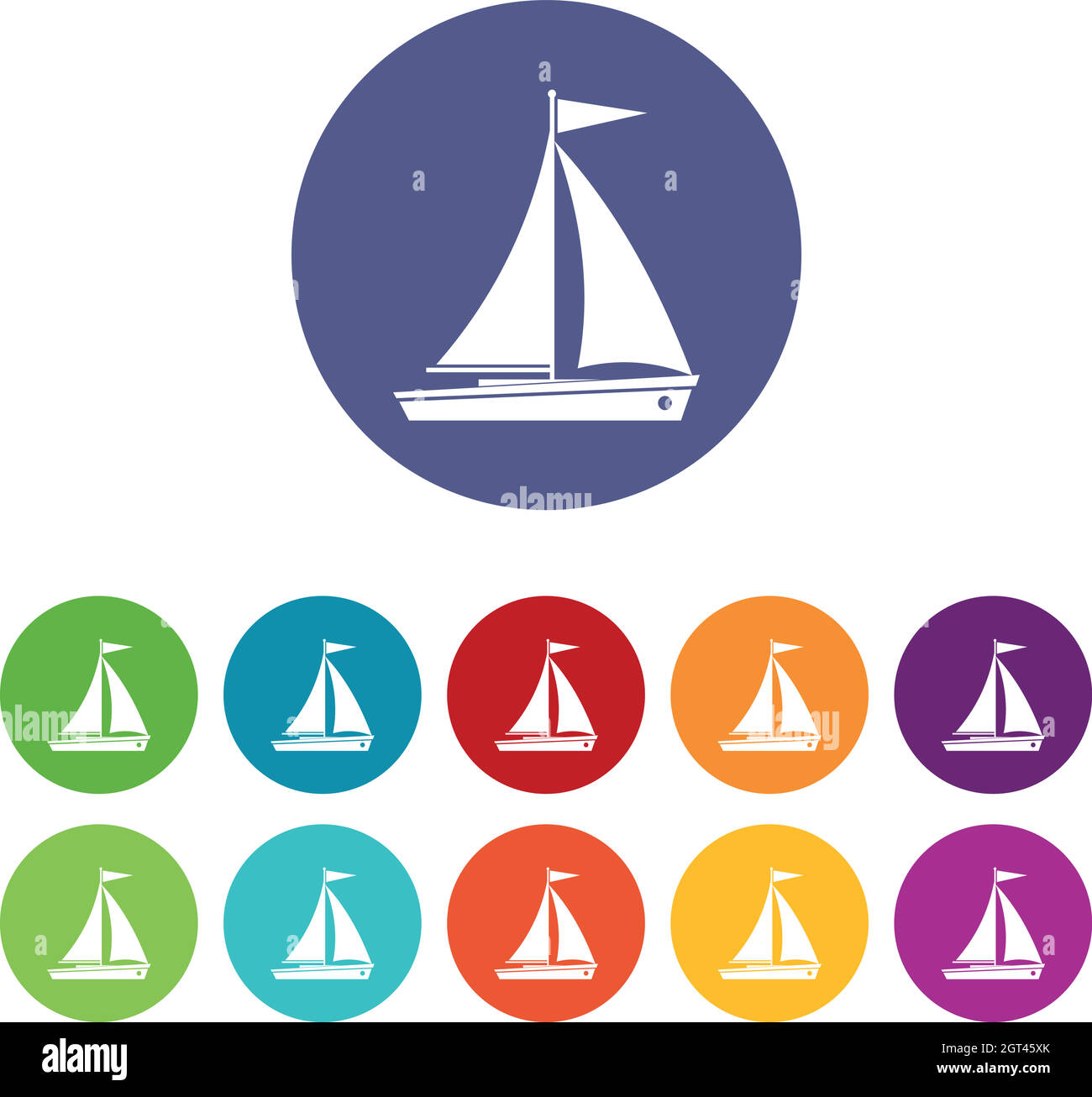 Yacht set icons Stock Vector