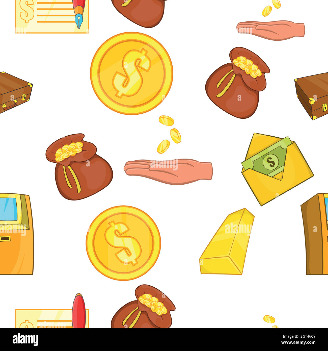 Funding pattern, cartoon style Stock Vector