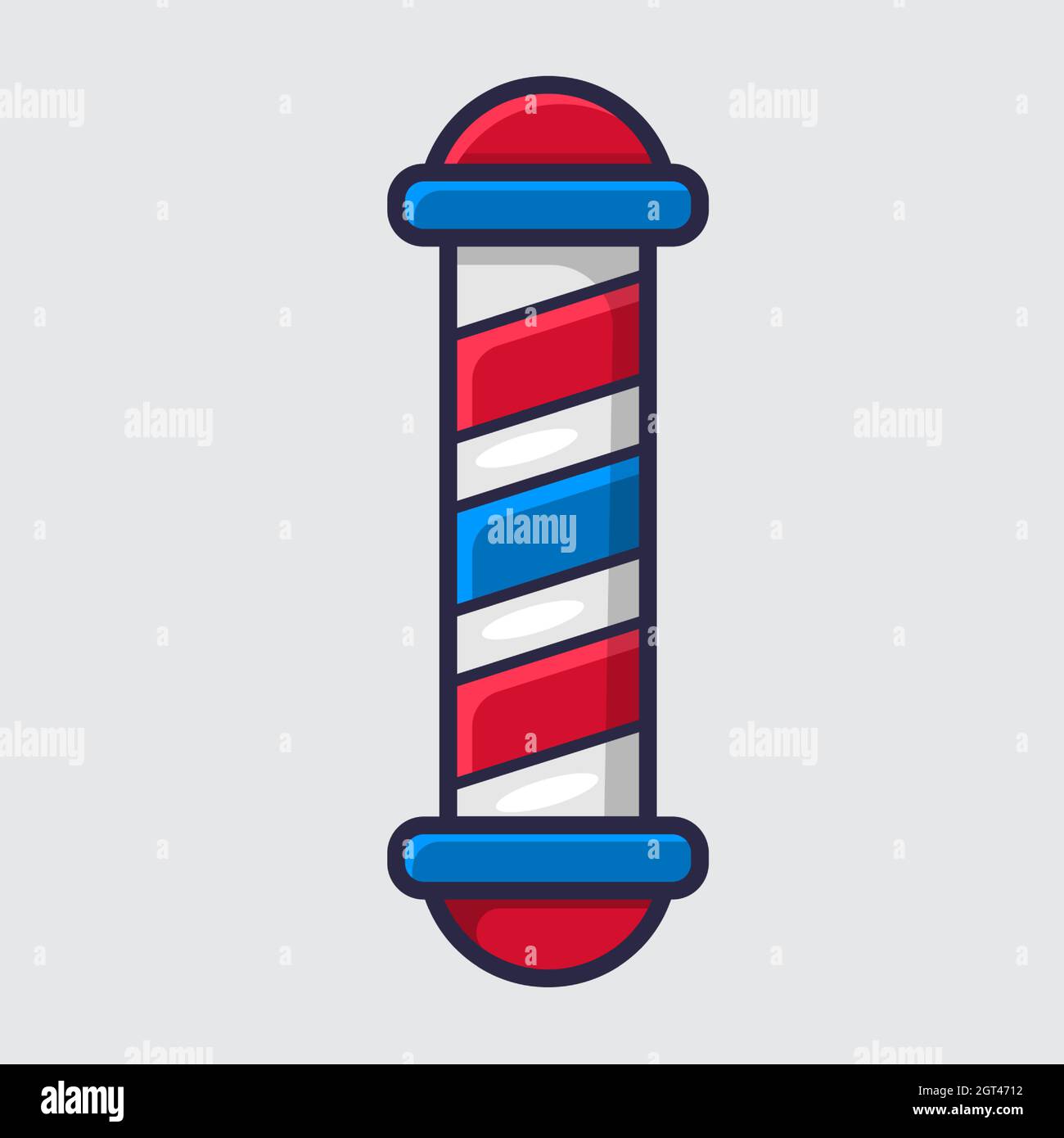barbershop pole isolated cartoon vector illustration in flat style Stock Vector