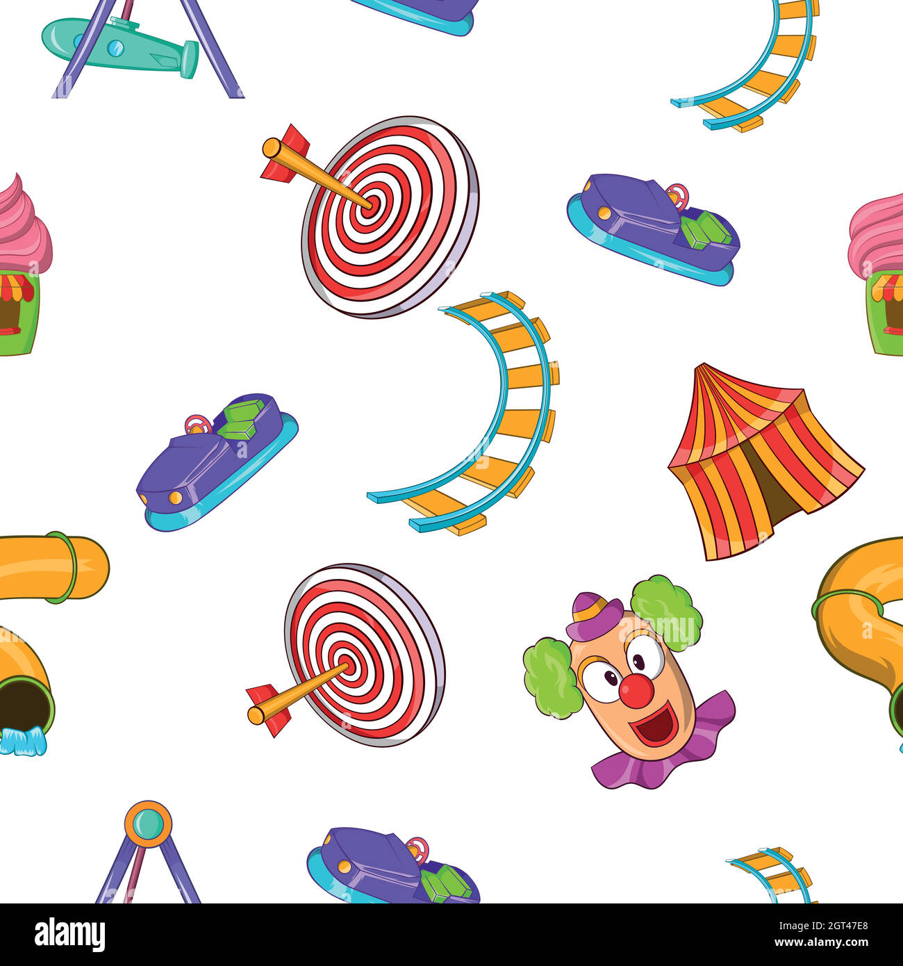 Children rides pattern, cartoon style Stock Vector Image & Art - Alamy