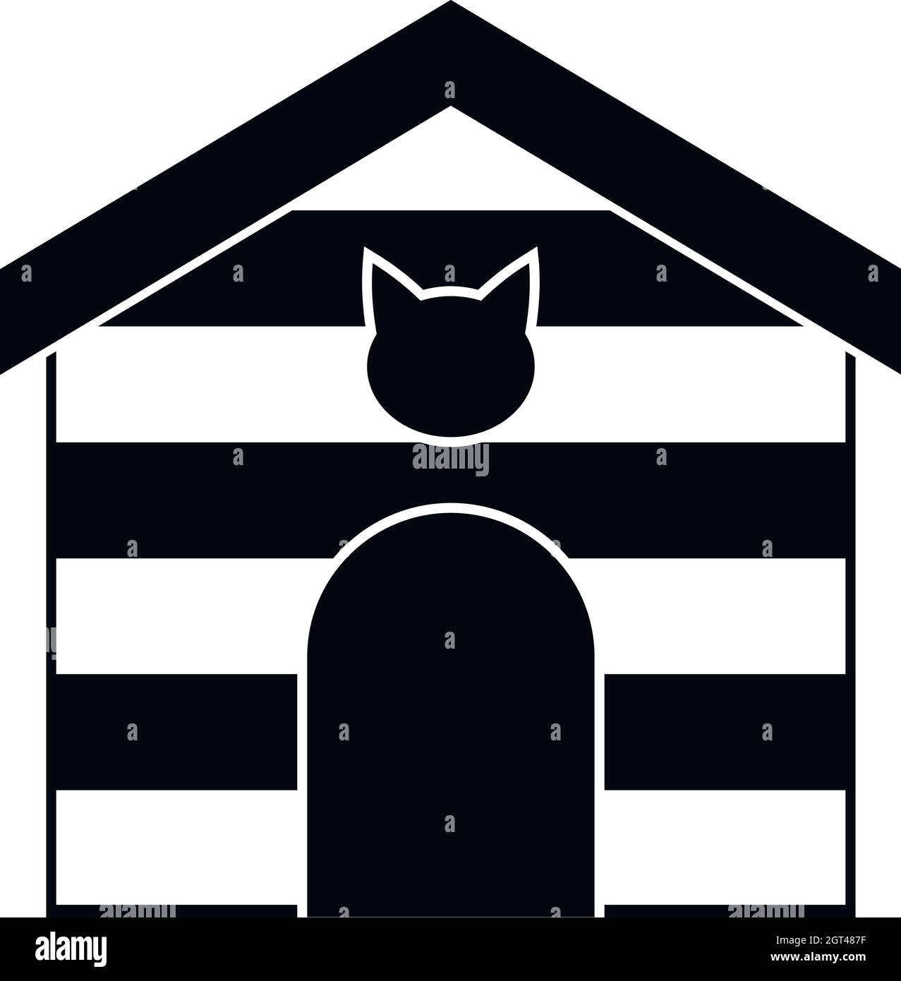 Cat house icon, simple style Stock Vector Image & Art Alamy