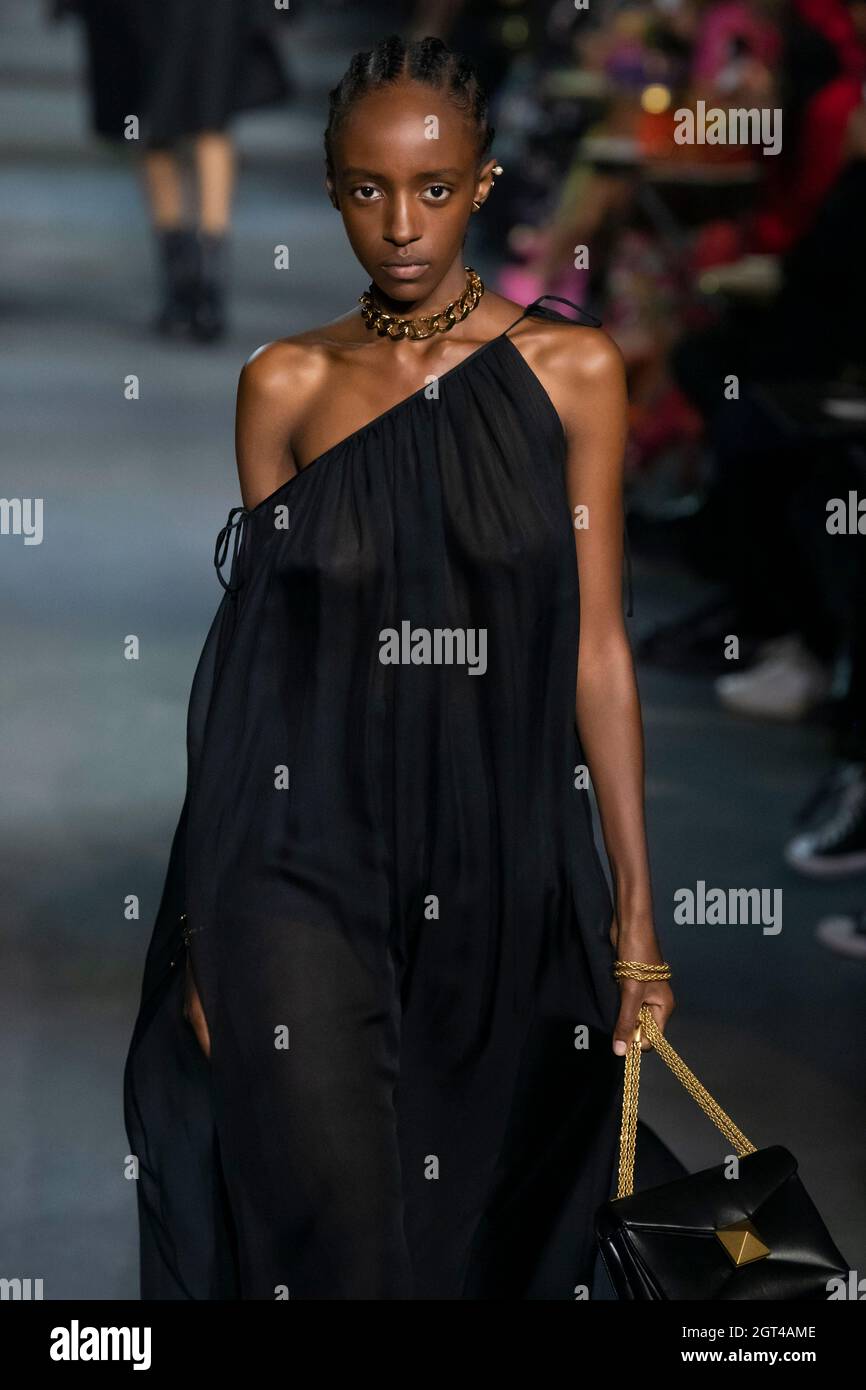 VALENTINO SS22 runway during Paris Fashion Week - Paris, France. 01/10 ...