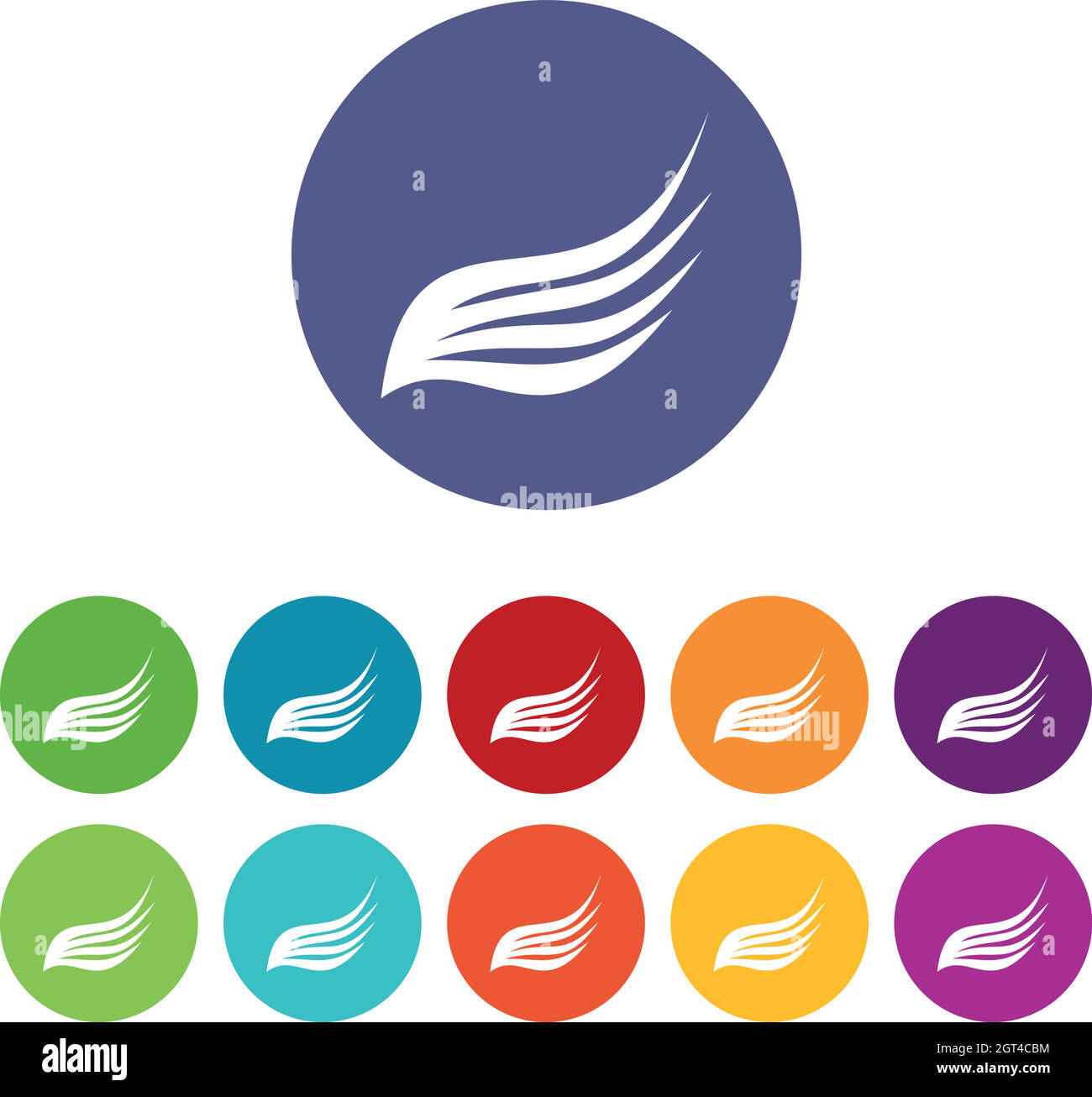 Wing set icons Stock Vector Image & Art - Alamy