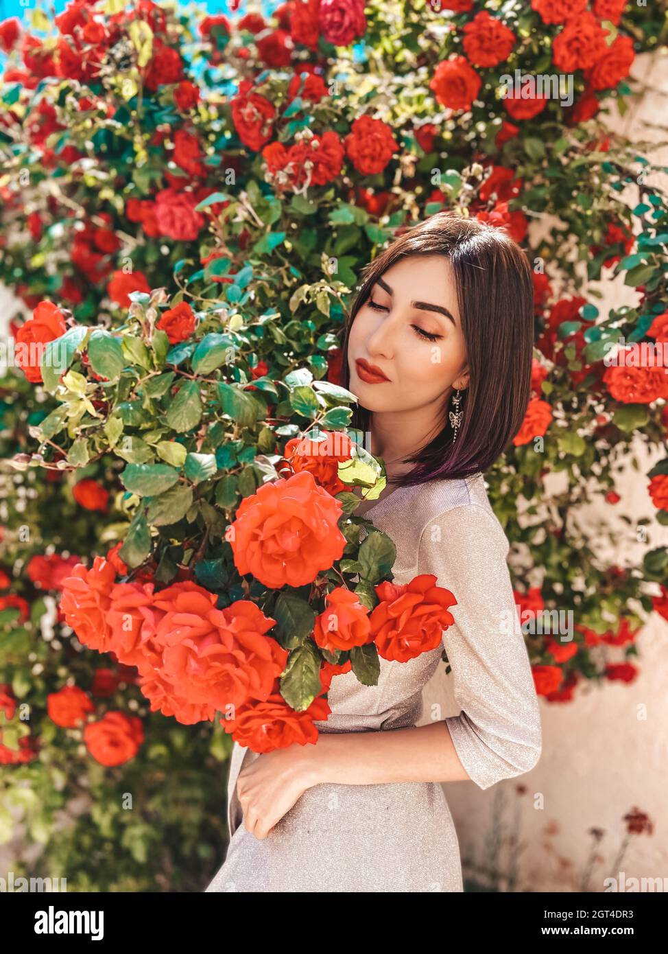 Looking at roses autumn hi-res stock photography and images - Alamy