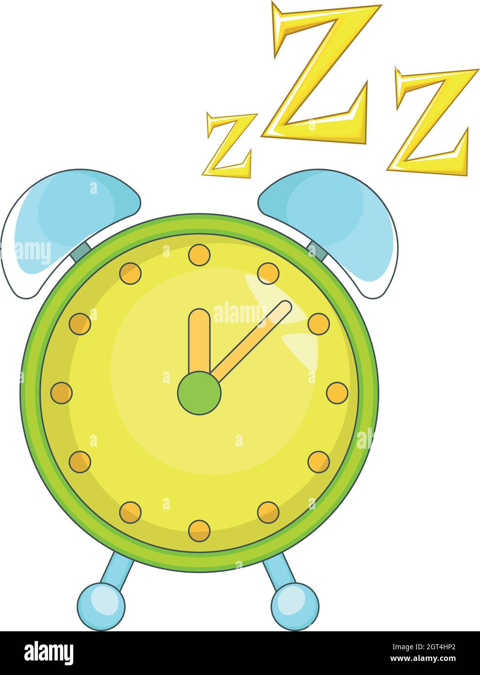 Alarm clock cartoon illustration Stock Vector Images Alamy
