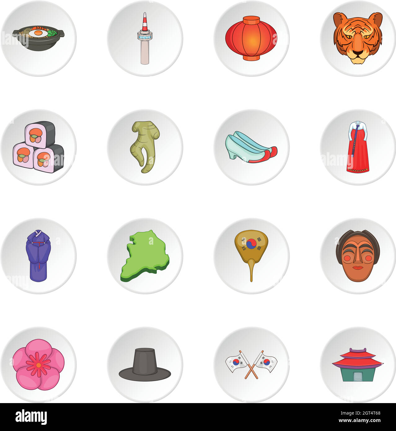 Korean icons Cut Out Stock Images Pictures Alamy