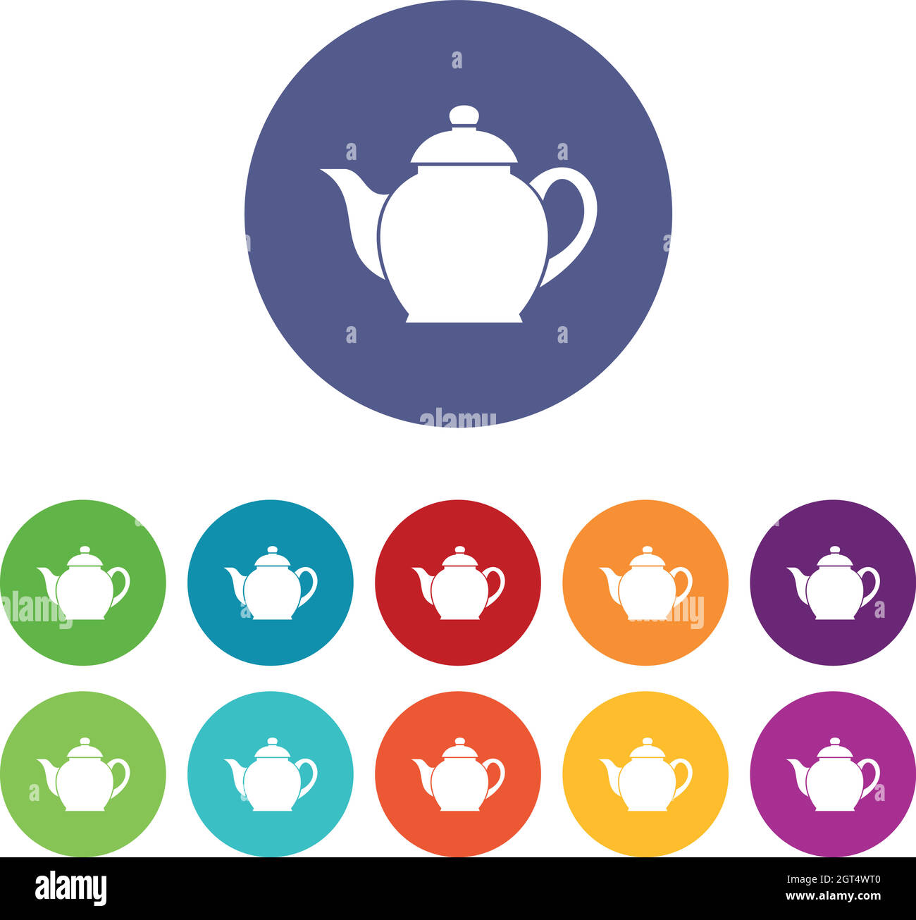 Teapot set icons Stock Vector Image & Art Alamy