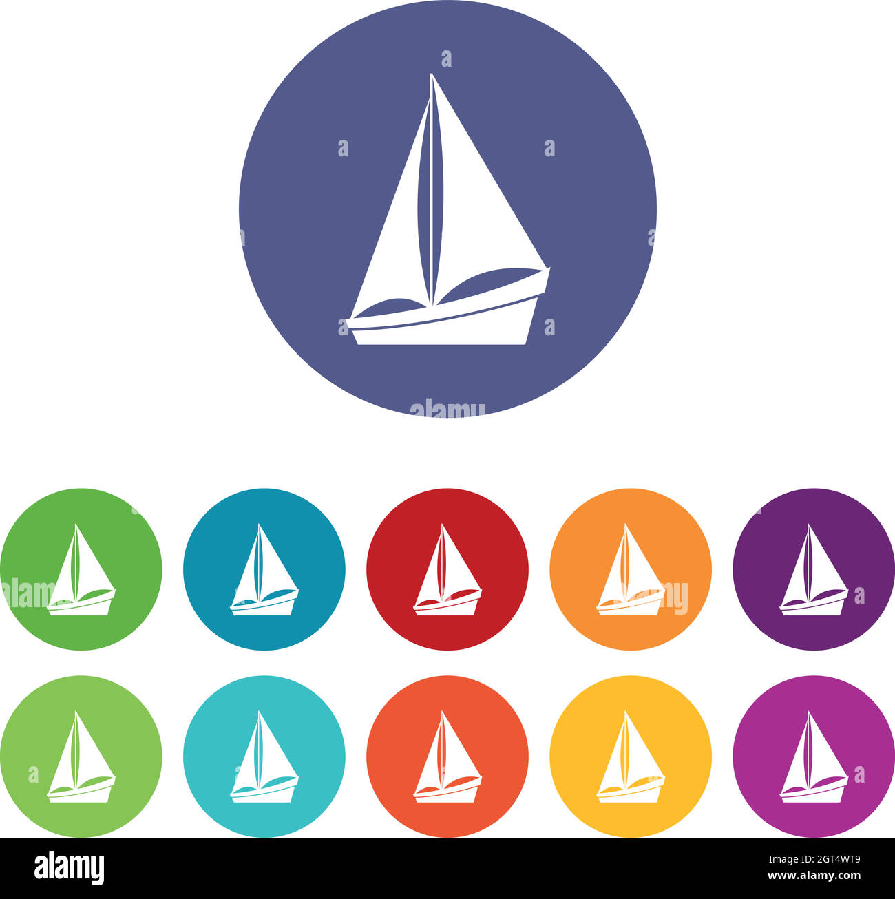 Small yacht set icons Stock Vector Image & Art - Alamy