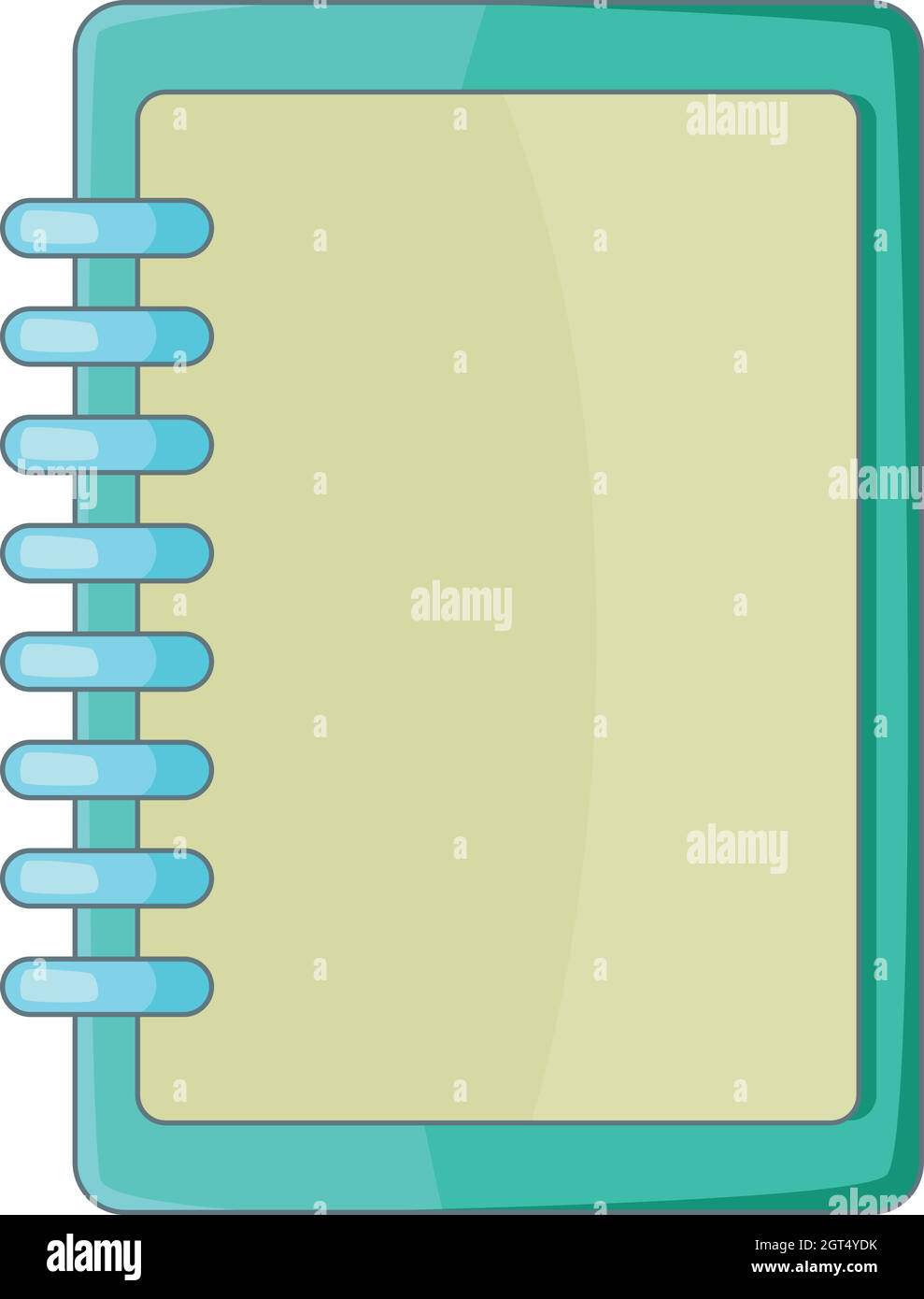 Blank spiral notebook icon, cartoon style Stock Vector Image & Art Alamy