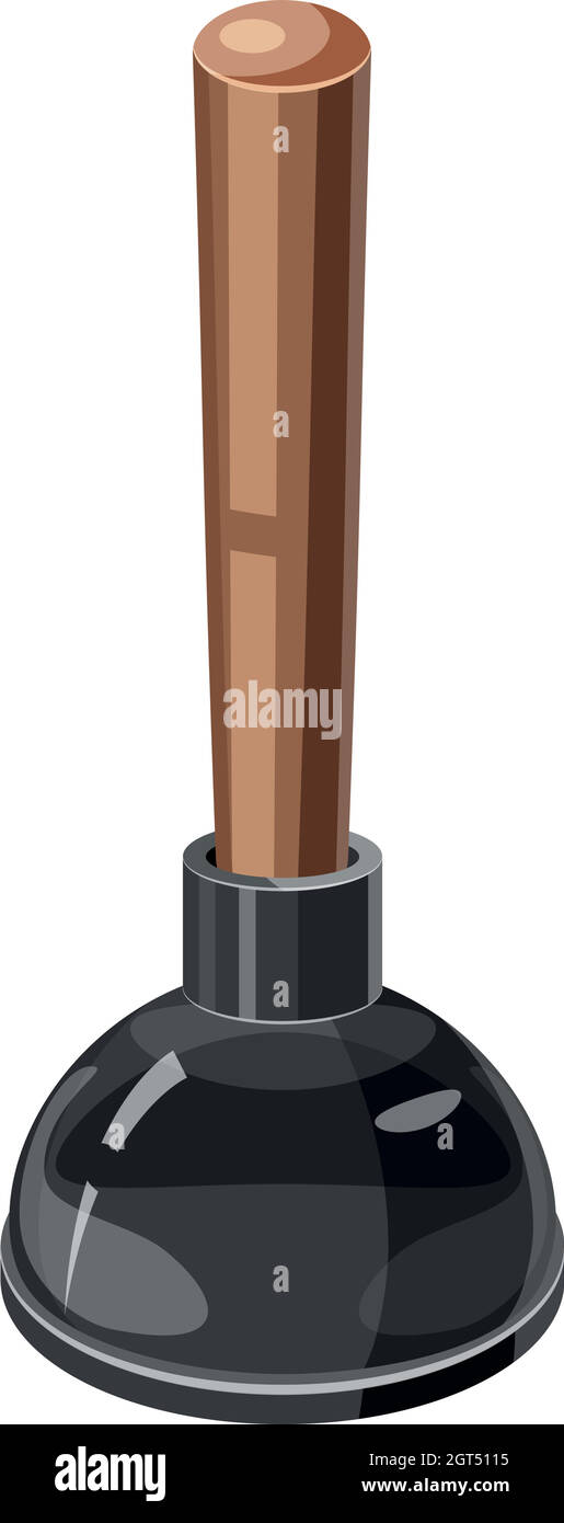Cup plunger icon, cartoon style Stock Vector