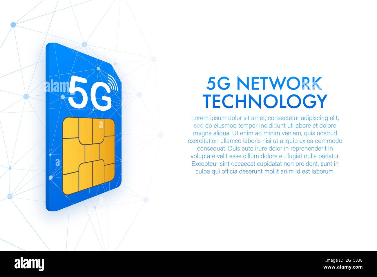 5G Sim Card. Isometric view. Mobile telecommunications technology ...