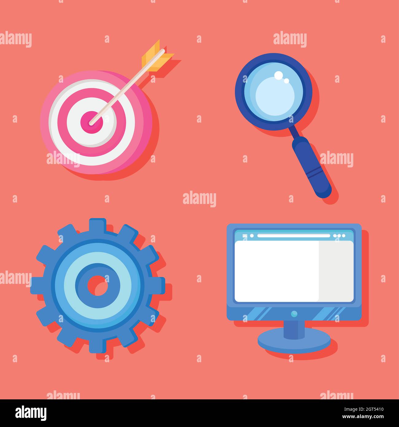 four analytics graphics icons Stock Vector Image & Art - Alamy