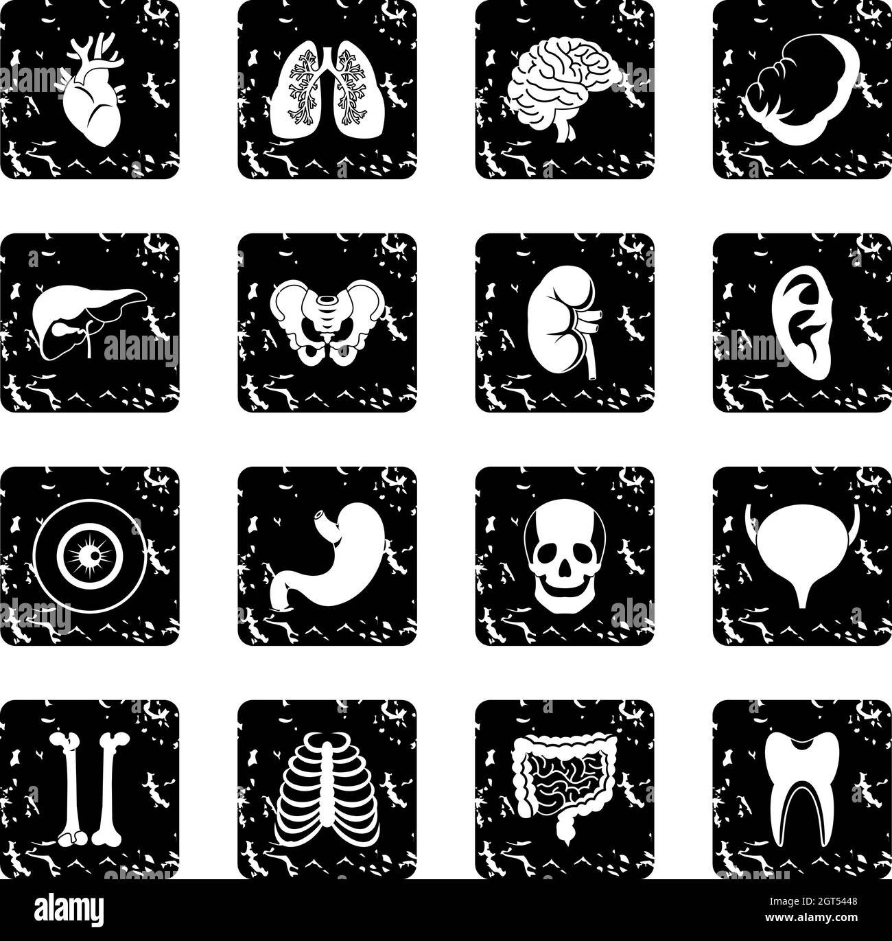 Human organs icons set Stock Vector
