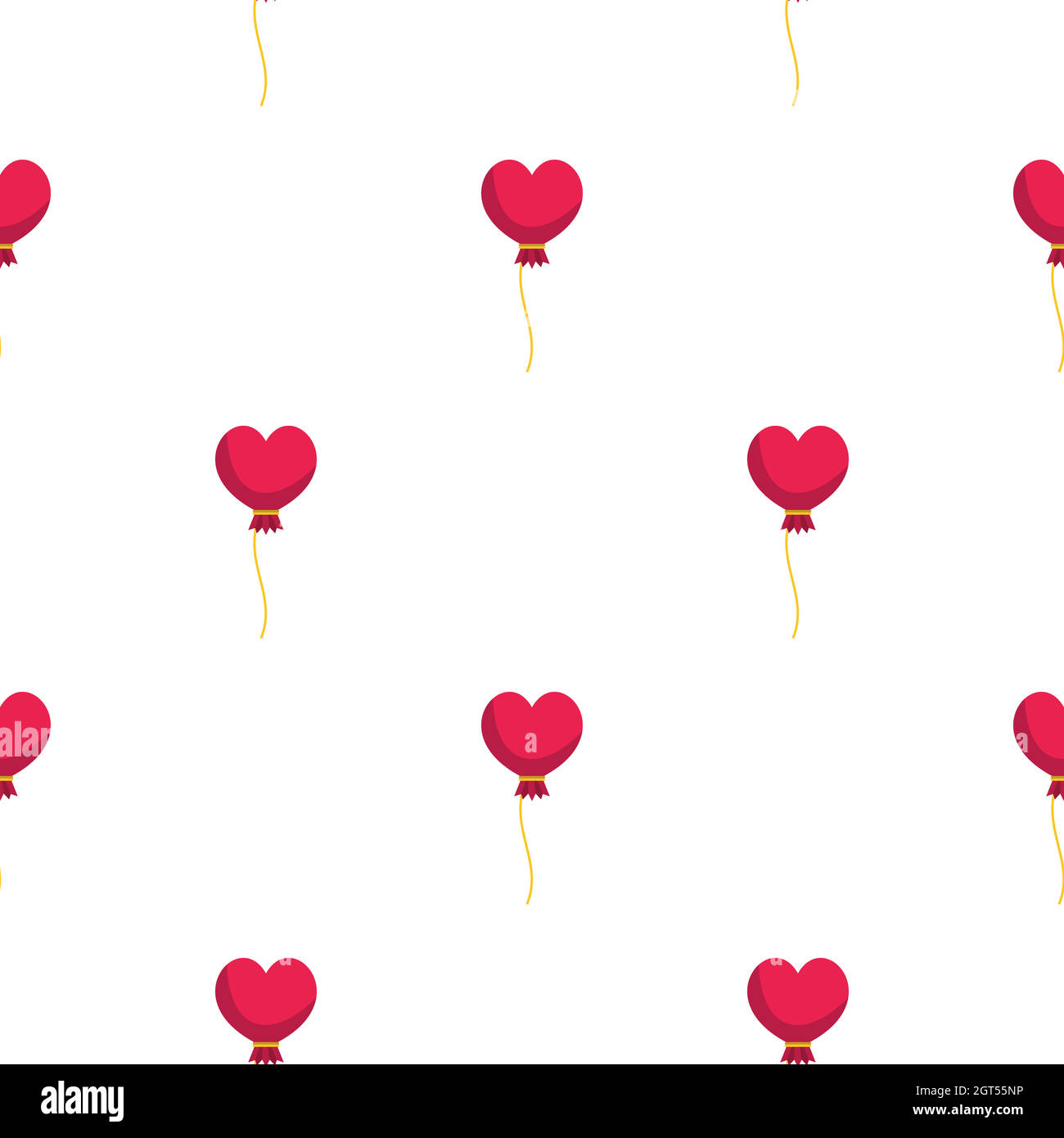 Pink heart balloon pattern seamless Stock Vector
