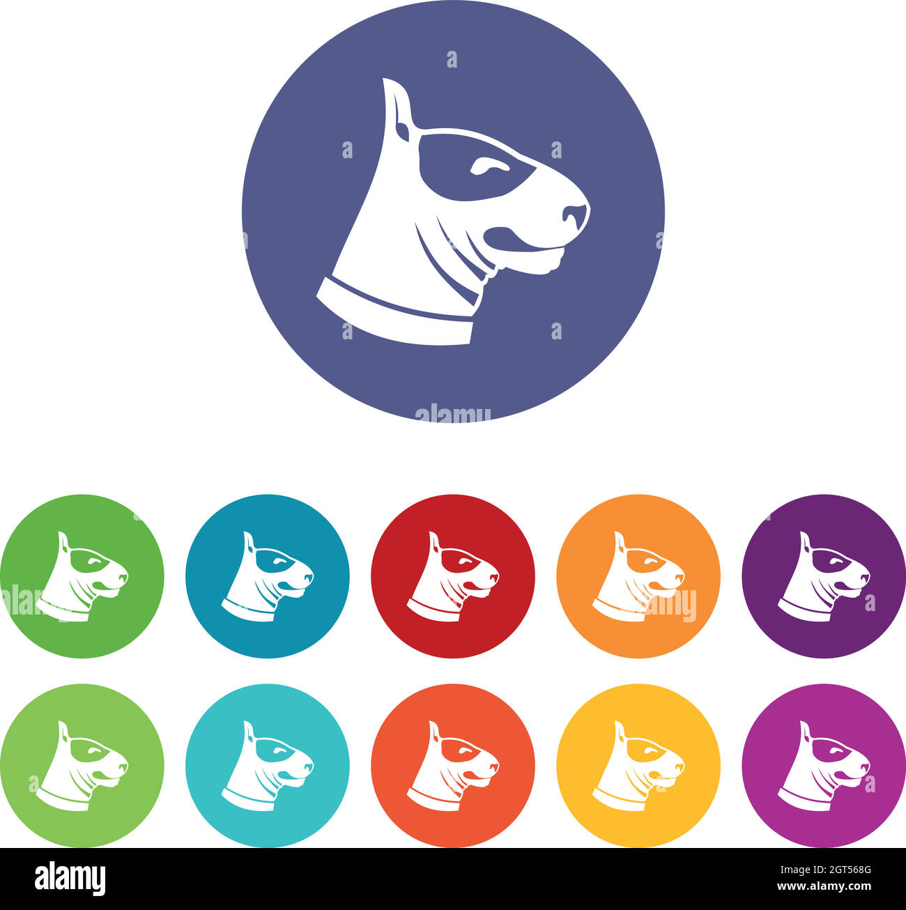Bull terrier dog set icons Stock Vector Image & Art - Alamy