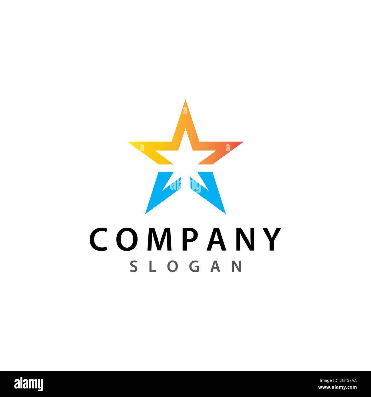 Gold star logo hi-res stock photography and images - Alamy