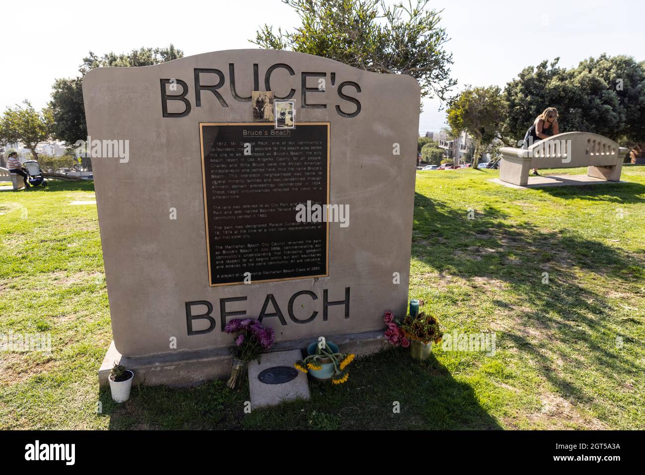 Manhattan Beach, USA. 01st Oct, 2021. Bruces's Beach was once a beach