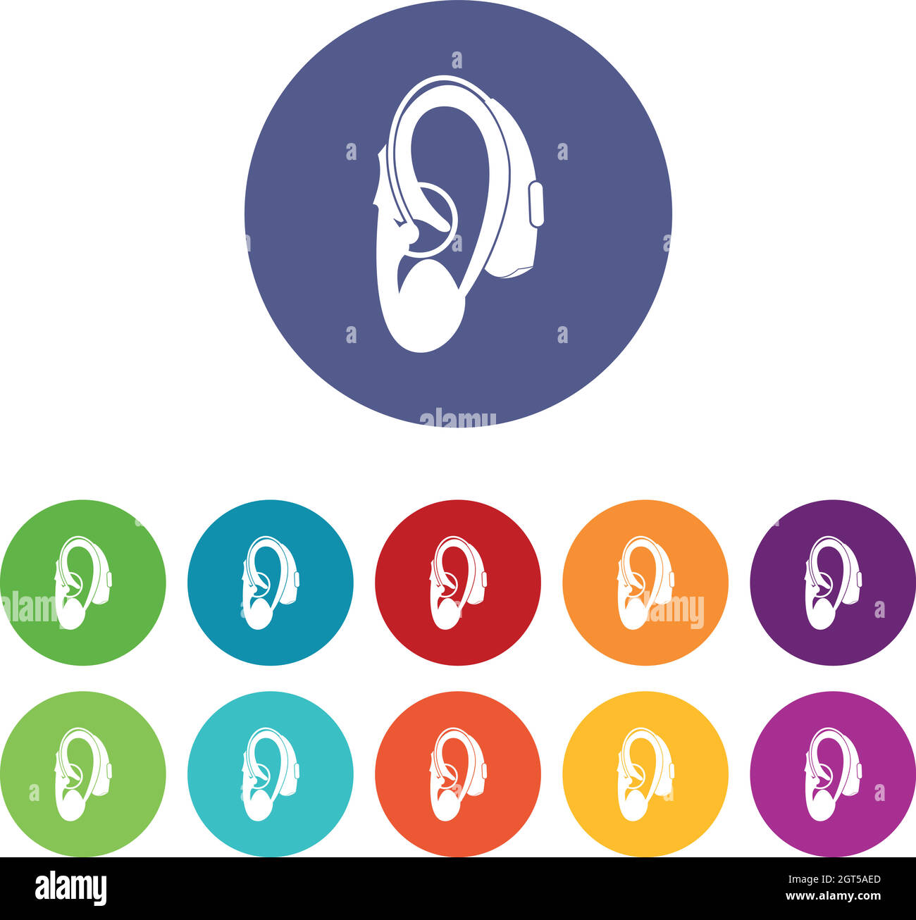 Hearing aid set icons Stock Vector Image & Art Alamy